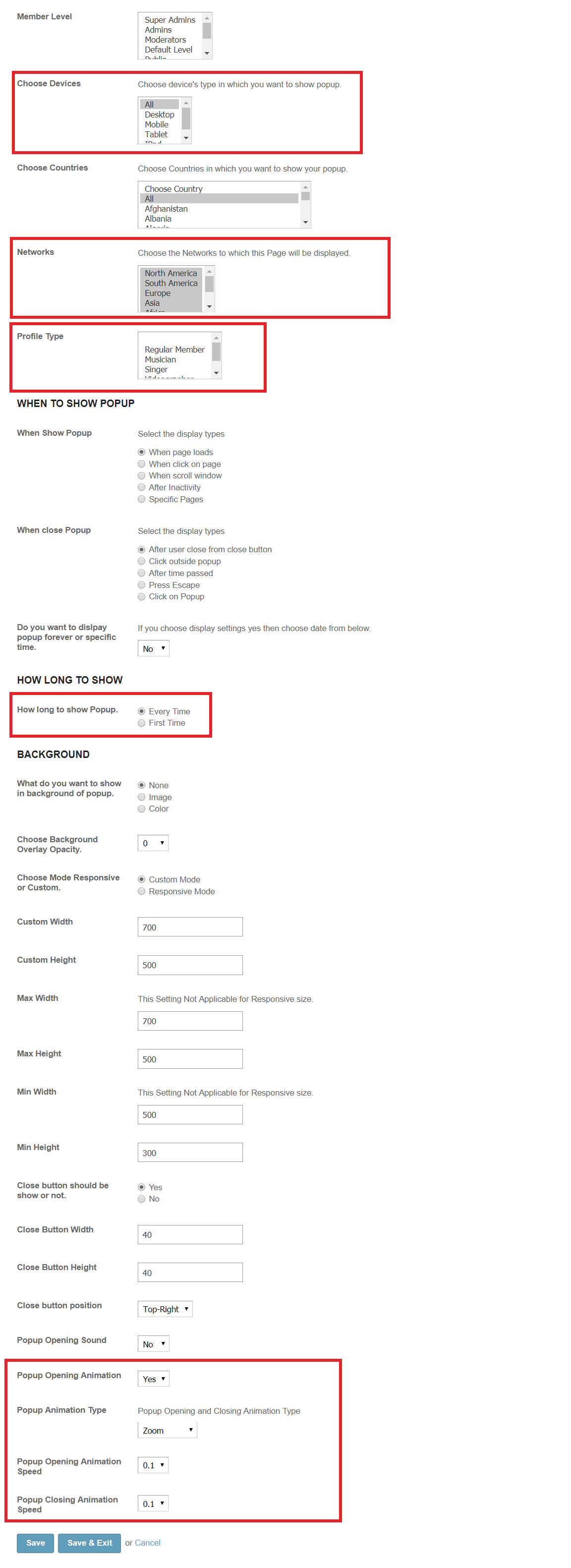 SocialEngine Popup Builder